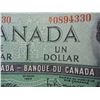 Image 2 : 1954 Uncirculated $1 Bank of Canada (Ottawa) Demand Note.  Serial # KY0894330