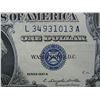 Image 2 : 1957-A Blue Seal $1 Silver Certificate.  Nice Uncirculated Note.  Serial # L34931013A