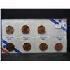 Image 1 : (7) Piece 1982 Lincoln Memorial Cent Variety Set.  RED BU.