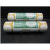 Image 1 : (2) Mint Wrapped 2004 P and D Westward Journey Keelboat nickel rolls.  GEM.