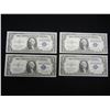Image 1 : (4) Consecutive Serial Number 1935 E Silver Certificates.  Crisp AU-1 Crease.