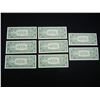Image 8 : (8) Consecutive Serial Number 1935 H Silver Certificates.  Very Choice Crisp Unc.