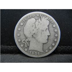 1906 D Barber Half Dollar