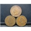 Image 1 : 1890, 91, 92, Indian Head Cents