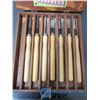 Image 2 : Chisel Set in Wooden Box (One Missing)