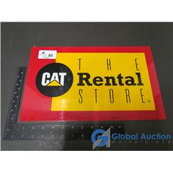 Porcelain CAT Rental Sign