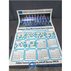 1976-77 Vancouver Canucks Calendar