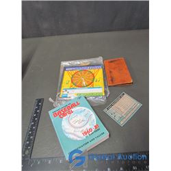 Baseball Texaco Book, Magentic Basketball & Card