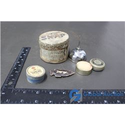 Oiler, Vintage Tins, Watch Parts and Horse Shoe Nails