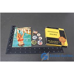 Vintage Pins, Film and Book