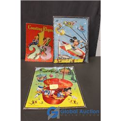 Vintage Disney Puzzles and Children's Book