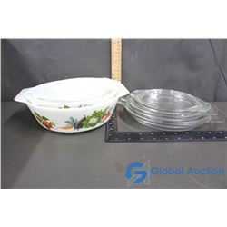Set of (3) JAJ Pyrex Casserole Dishes w/ Lids