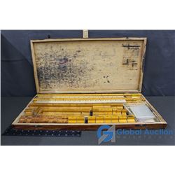 Vintage Wooden Case of Rubber Stamps