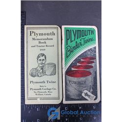 (2) 1919 Plymouth Binder Twine Booklets