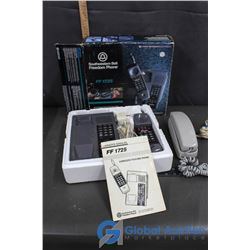 Vintage Wall Push Button Phone and Southwestern Cordless Phone (1990)