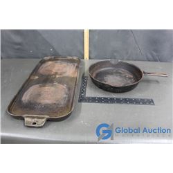 Cast Iron Frying Pan and Griddle