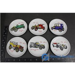 (6) Automotive Car Commemorative Plates