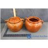 Image 1 : (2) Stone Jugs with one Lid