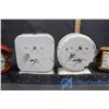 Image 3 : (4) Vintage Alarm Clocks and Door Bell
