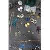 Image 3 : Green Jar of Jewelry and Spoons