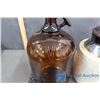 Image 3 : Stone Jug with Lid and Brown Glass Javex Jug