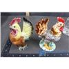 Image 2 : (2) Rooster Decor, A&W Glass Mug and a Glass Creamer