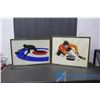 Image 1 : (2) Framed Curling Pictures