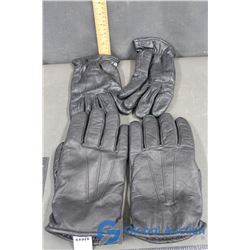 (2) Pairs of Leather Mens Gloves