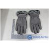 Image 1 : Ladies Black Gloves with Fake Fur Trim