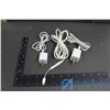 Image 1 : (2) iPhone Charger Cord and Adaptor Plugs & Earphones Cord and Adaptor End