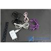 Image 1 : (2) Earbud Cords, (2) Samsung Charge Cords and Adaptor Plug