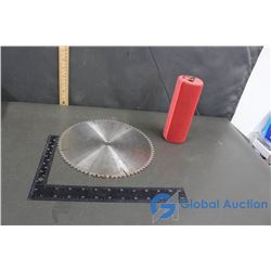 Saw Blade and UE Bluetooth Speaker