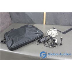 Thinkpad Laptop Bag, Lenova 45W Adaptor Cord and iPhone Charge Cord