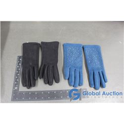 Ladies Black Aldo Gloves and Teal Ladies Gloves