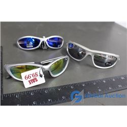 (3) New Pairs of Copper Silver Coloured Sunglasses