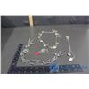Image 1 : (5) Silver Coloured Necklaces and a Silver Coloured Pendant