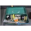 Image 1 : Metal Lockbox with Spools of Fishing Line