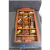 Image 1 : Wooden Display Case with Toy Cars