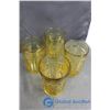 Image 10 : (4) Place Setting Amber Pattern Depression Glass (24 Piece)
