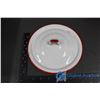 Image 13 : (5) Piece Red & White Enamel Pots with Lids