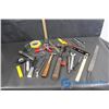 Image 1 : Assortment of Hammers, Files, Tapes, Saw Blade, Utility Knife/Blades, Chisel, Bottle Openers, etc.