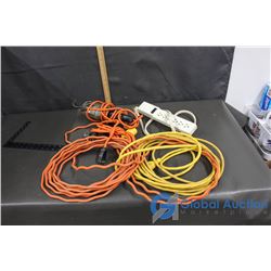 Assorted Cords, Power Bar, & Trouble Light