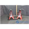 Image 1 : (2) Pro Point 3-ton/6000lbs Jack Stands - Red