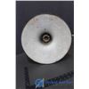Image 2 : Vintage Enamel Light Shades and Metal Mount