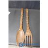 Image 1 : Carved Wooden Spoon and Fork