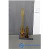 Image 1 : Amber Coloured Vases