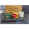 Image 2 : Wooden Shell Box, Cardboard Ammo Sign & (9) Vintage Shell Boxes