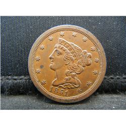 1851 Half Cent CH BU Super Nice
