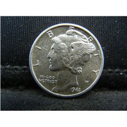 1941 Mercury Dime CH BU