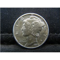 1942 Mercury Dime CH BU